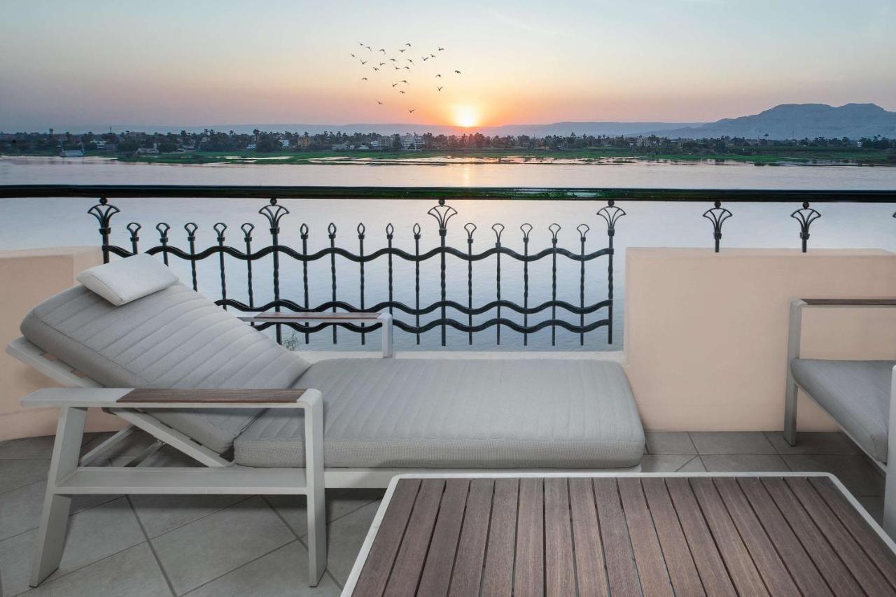 Steigenberger Nile Palace Luxor - Convention Center Bagian luar foto View of the Nile from the balcony of a suite at the Four Seasons Hotel, Cairo